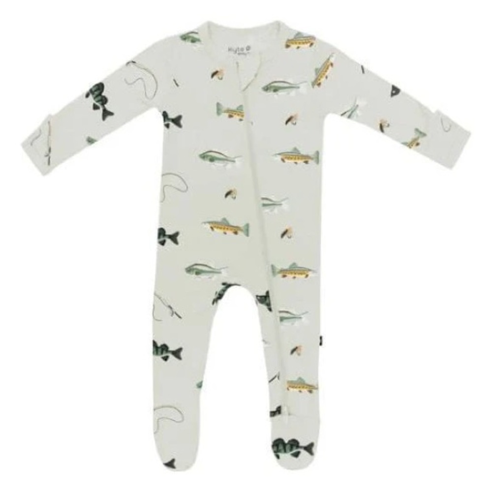 Kyte BABY White Fish Print Footie